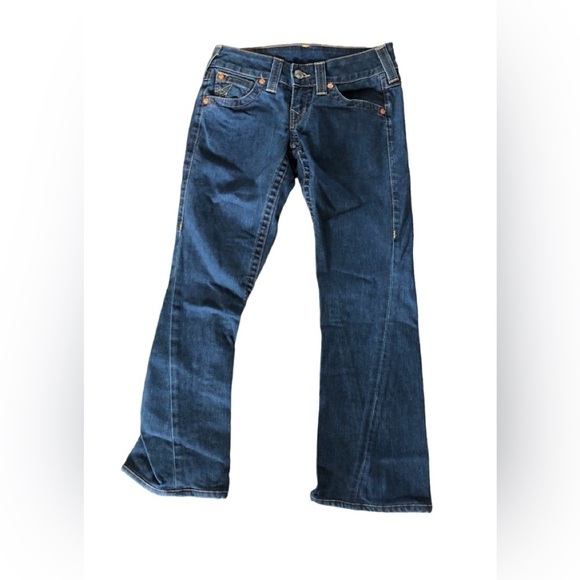 VTG True Religion Joey Boot Low Rise Flare Jean Sz. 26X28 Med. Wash Boho - Picture 2 of 7
